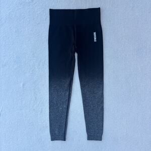 Gymshark Adapt Ombre Seamless Leggings Women's Black Gray Gym Yoga - No Size Tag